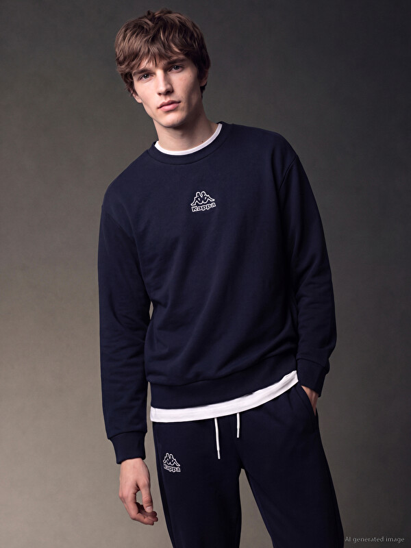 Kappa LC WAIKIKI Crew Neck Embroidered Men's Sweatshirt