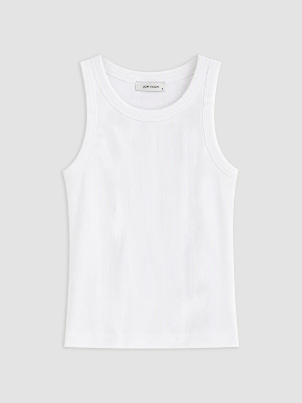 LCW Vision Crew Neck Women's Ribbed Tank Top