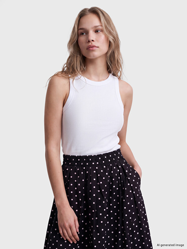 LCW Vision Crew Neck Women's Ribbed Tank Top