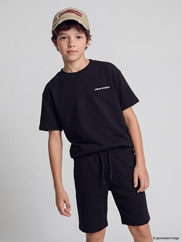 LCW Kids Set de pantaloni scurți imprimați pentru băieți