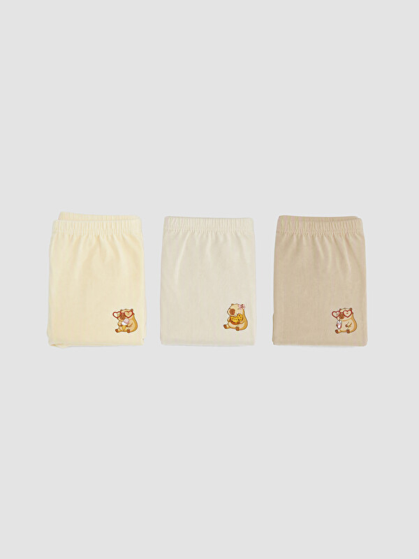 LCW Kids Printed Girls' Boxer 3-piece