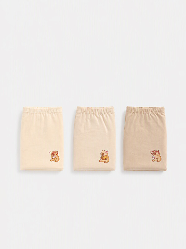 LCW Kids Baskılı Kız Çocuk Boxer 3'lü