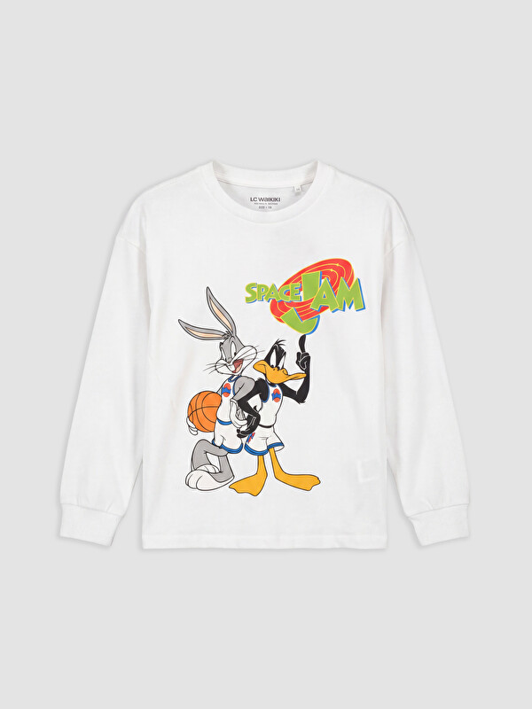LCW Kids Space Jam Baskılı Erkek Çocuk Tişört