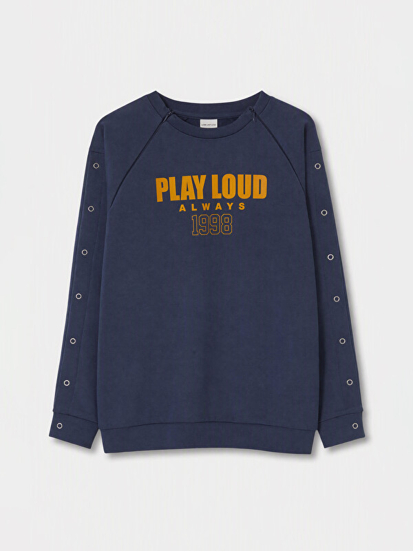 LCW Limitless Baskılı Kolay Giyilebilir Kız Çocuk Sweatshirt