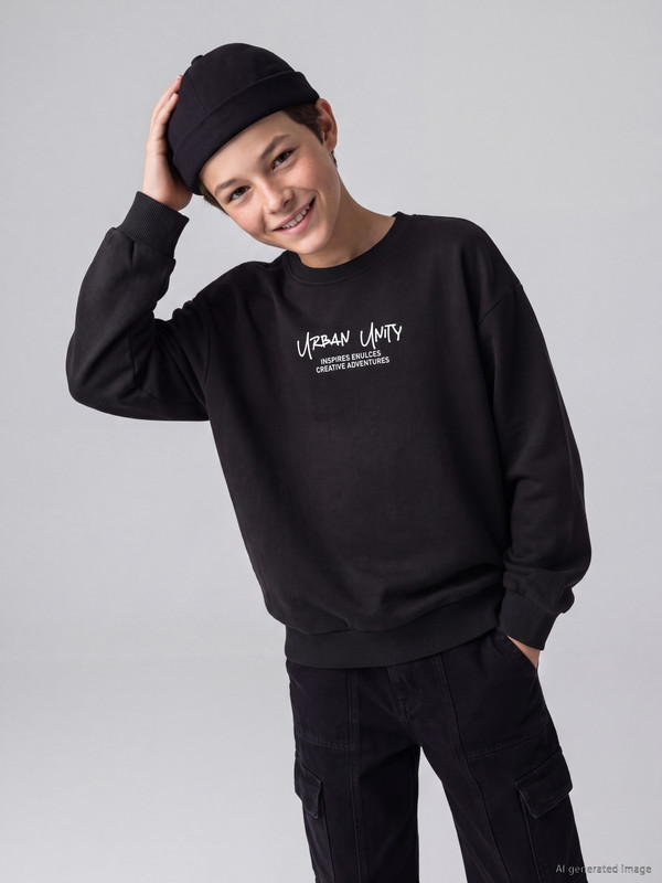 LCW Kids Baskılı Erkek Çocuk Sweatshirt
