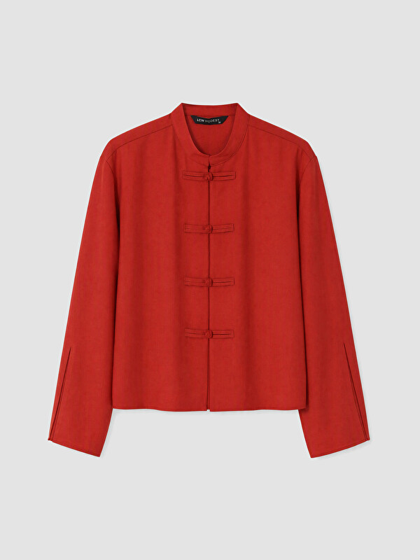 LCW Modest Grandad Collar Modal Blended Women's Shirt