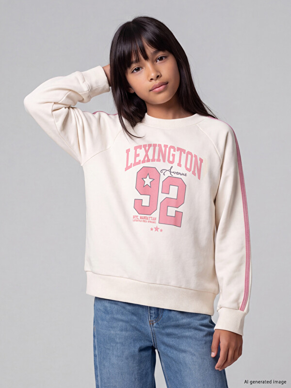 LCW Kids NYC Printed Girls' Sweatshirt