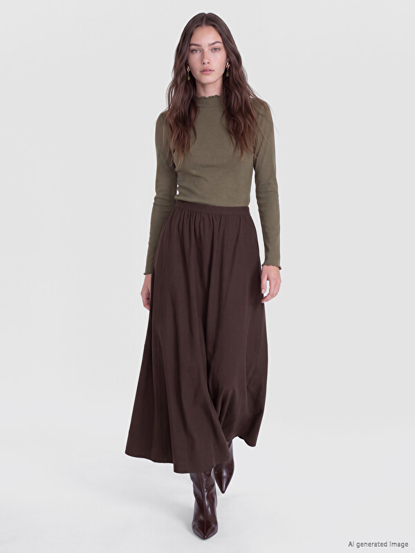 LCW Modest Сукња со еластичен пояс и разширен крој