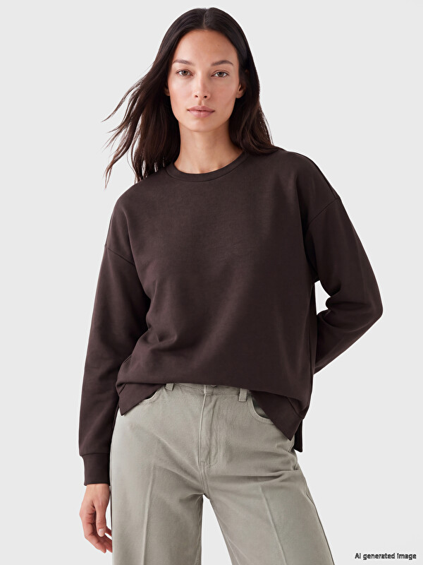 LC WAIKIKI Oversize Soft Touch Kadın Sweatshirt