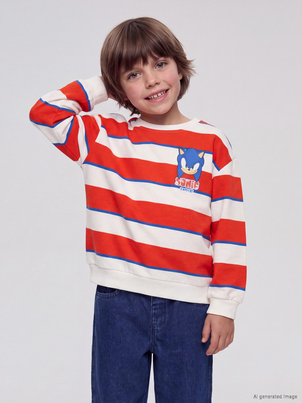 LCW Kids Sonic Licensed Boys' Sweatshirt
