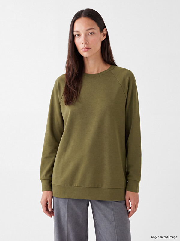 LC WAIKIKI Soft Touch Oversize Kadın Sweatshirt