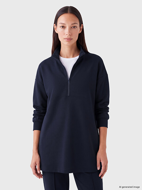 LC WAIKIKI Oversize Soft Touch Kadın Sweatshirt Tunik