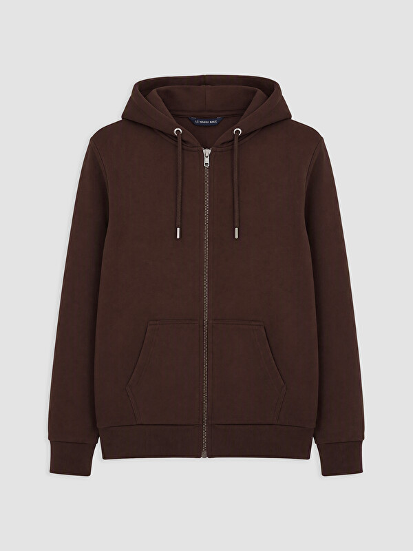 LCWAIKIKI Classic Hooded Men's Zip-Up Sweatshirt