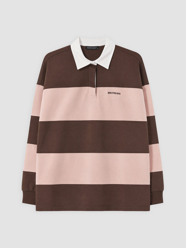 LCW Modest Polo Yaka Oversize Kadın Sweatshirt Tunik