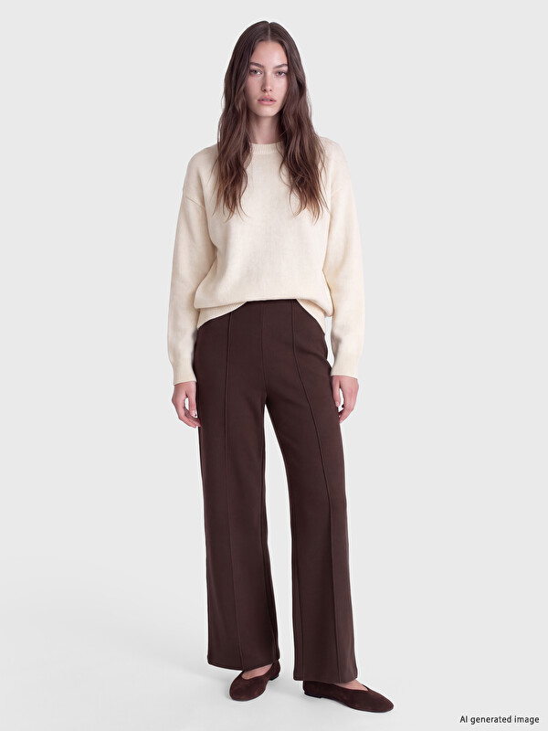 LCW Modest Beli Lastikli Kadın Pantolon