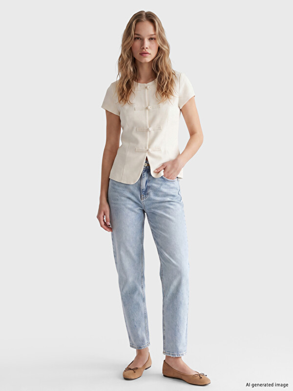 LCW Jeans Mom Fit Kadın Jean Pantolon