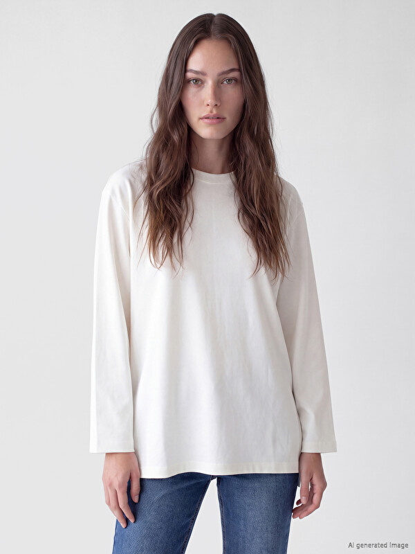 LCW Modest Oversize Women's Sweatshirt Tunic