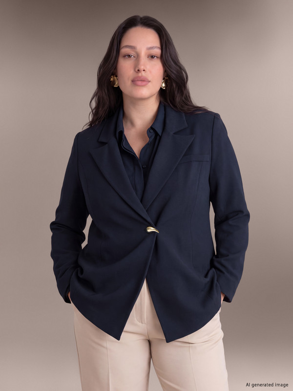 LCW Curve Xhaketë blazer madhësi plus për gra