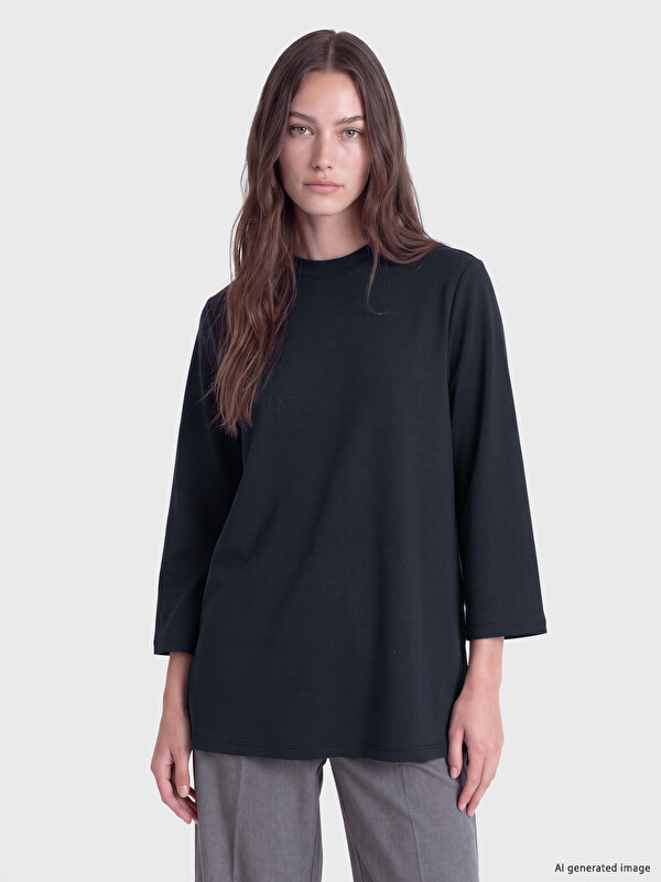 LCW Modest Soft Touch oversize tunika dukserica za Žene
