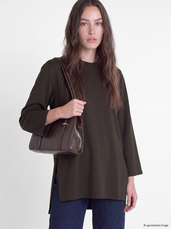 LCW Modest Soft Touch Oversize Kadın Sweatshirt Tunik