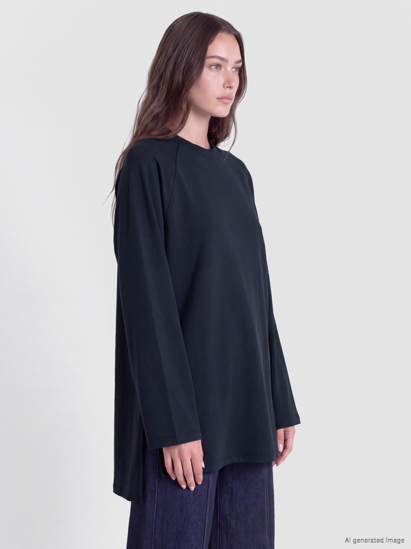 LCW Modest Soft Touch Oversize Kadın Sweatshirt Tunik