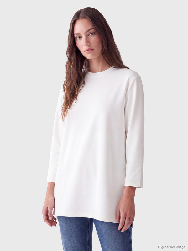 LCW Modest Soft Touch Oversize Kadın Sweatshirt Tunik