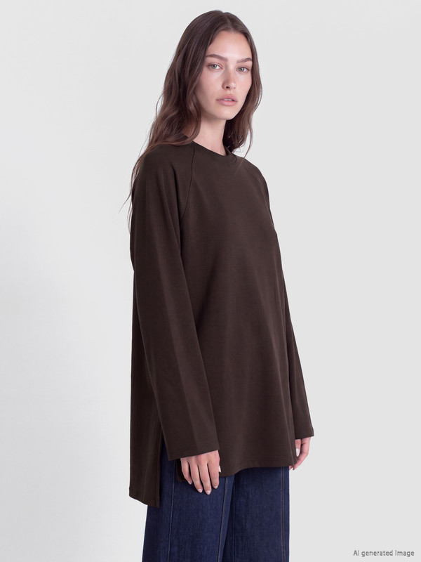 LCW Modest Soft Touch Oversize Kadın Sweatshirt Tunik