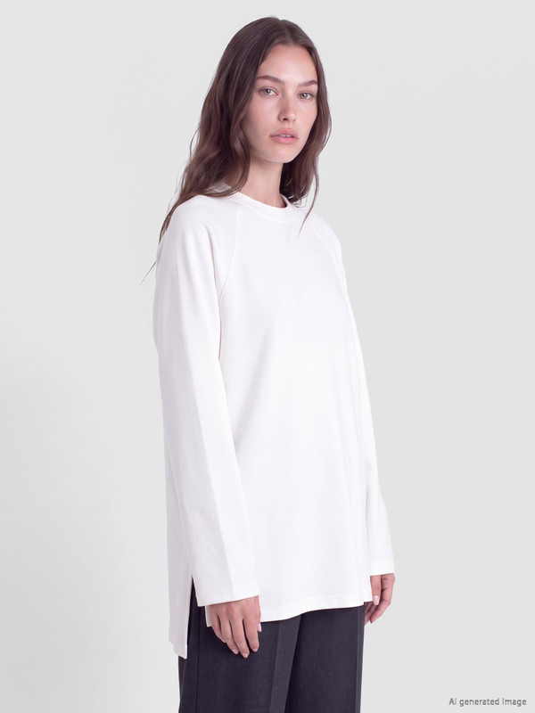 LCW Modest Soft Touch Oversize Women's Sweatshirt Tunic