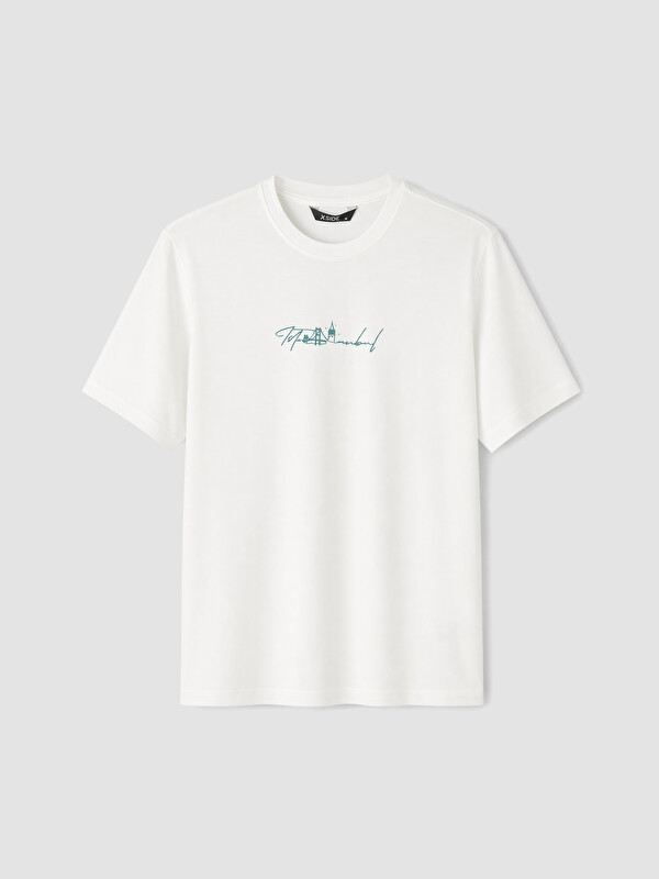 XSIDE Mashkull E Bardhe T-shirt