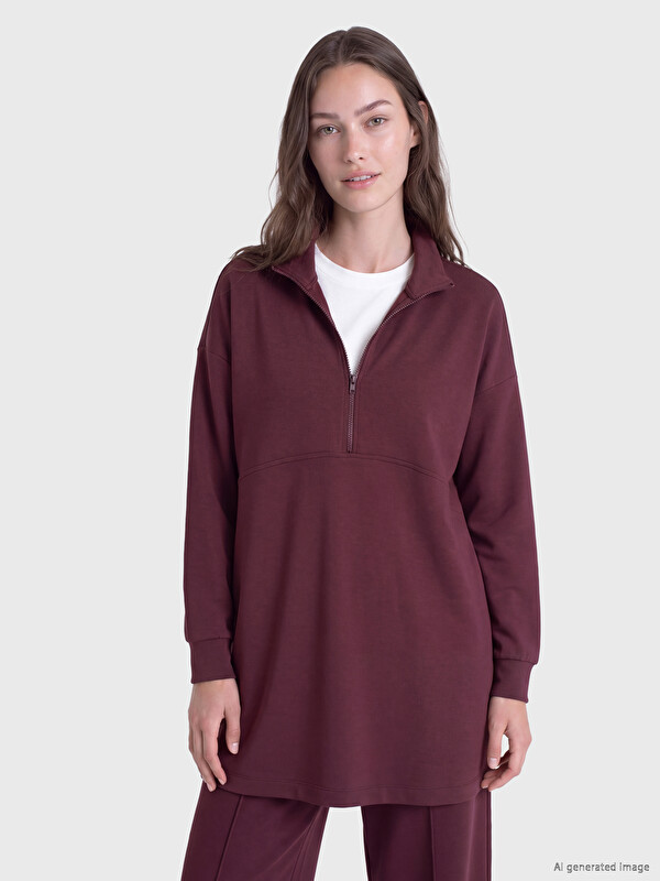 LCW Modest Tunică tip hanorac Soft Touch pentru Femei