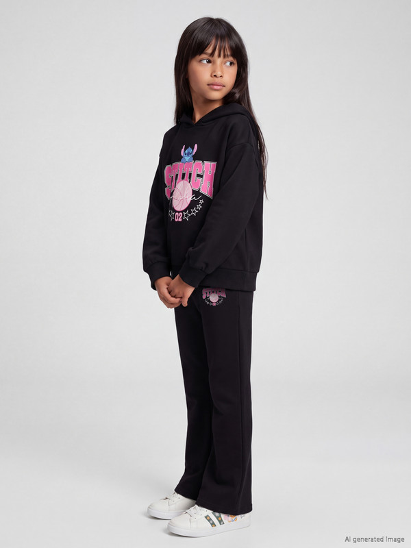 LCW Kids Disney Stitch štampane helanke sa zvonastom nogavicom za djevojčice