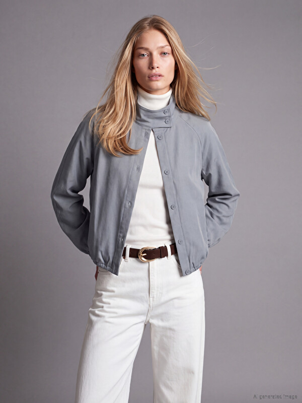 LCW Vision Dik Yaka Oversize Kadın Ceket