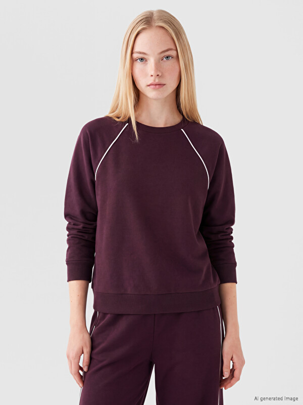 XSIDE Bluzë sportive oversize me prekje të butë për gra