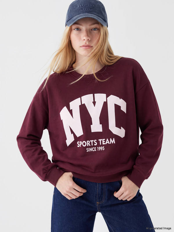 XSIDE Woman Bordeaux Sweatshirt