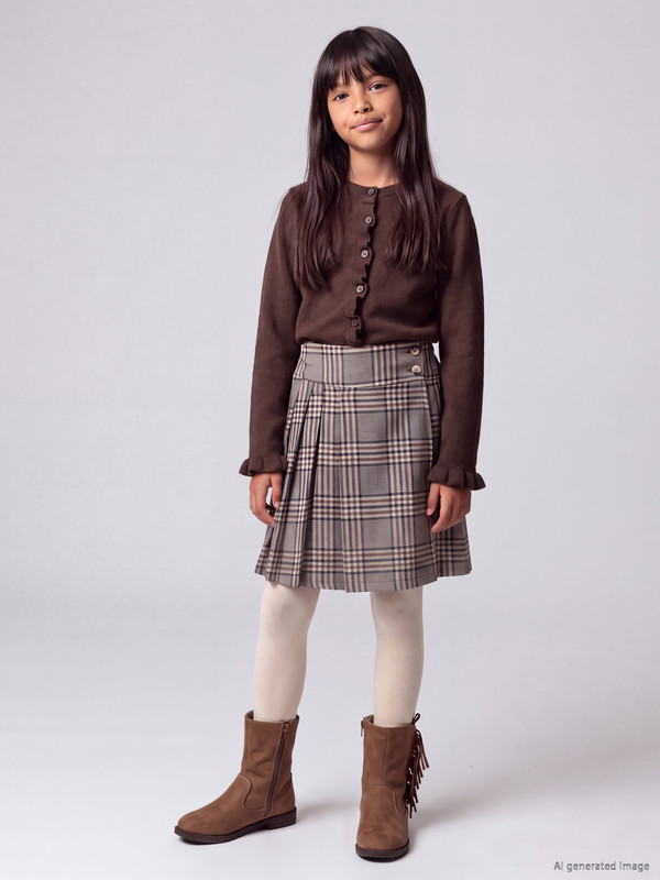 LCW Kids Girls' Pleated Skort