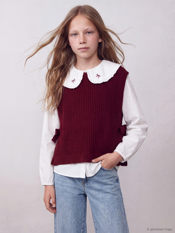 LCW Kids Embroidered Girls' Shirt and Sweater
