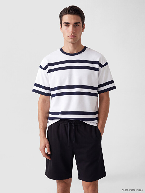 LC WAIKIKI Crew Neck Striped Men's T-Shirt