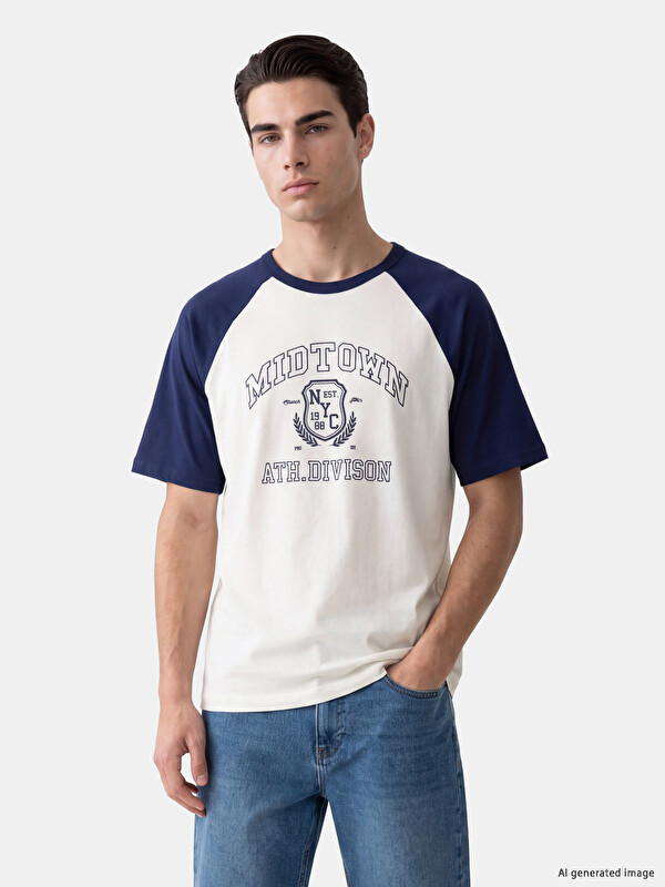 LC WAIKIKI Crew Neck NYC Printed Men's T-shirt
