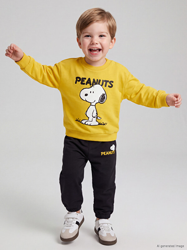 LCW baby Snoopy Baskılı Erkek Bebek Takım