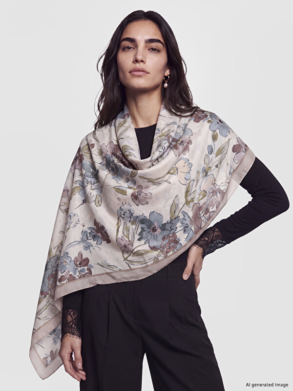 LCW ACCESSORIES Çiçekli Kadın Şal