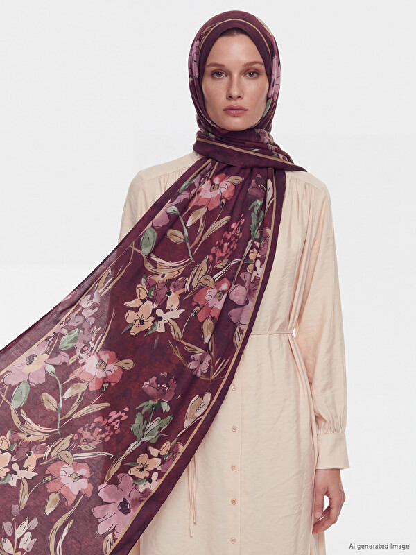 LCW ACCESSORIES Floral Women's Shawl