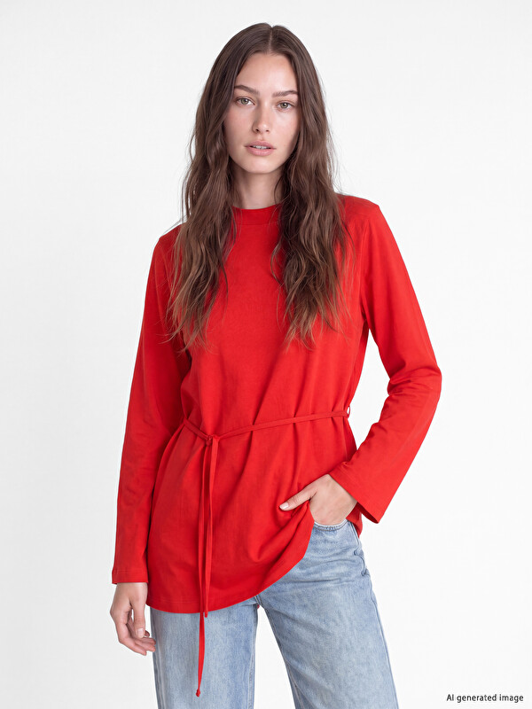 LCW Modest Crew Neck Women's Sweatshirt Tunic