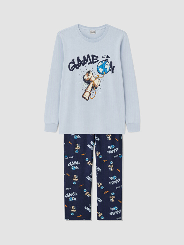 LCW Kids Bisiklet Yaka Erkek Çocuk Pijama Takım