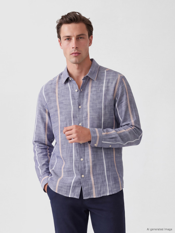LC WAIKIKI Regular Fit Çizgili Erkek Gömlek