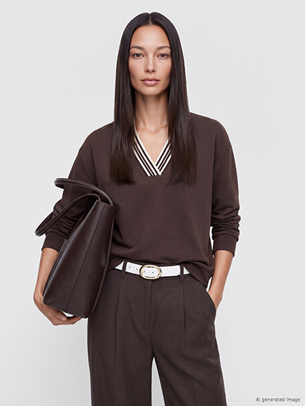 LCW EVERYDAY Oversize Soft Touch Women's Sweatshirt