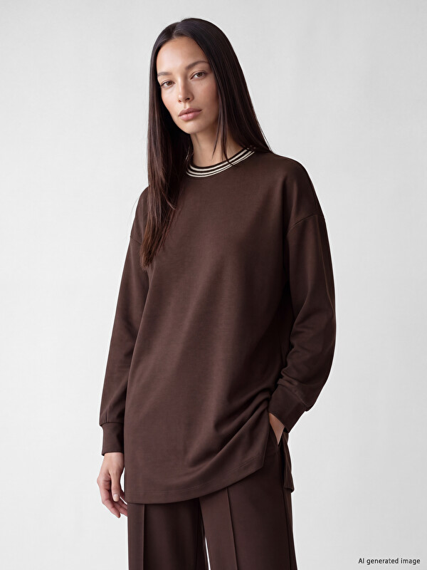 LCW EVERYDAY Oversize Soft Touch Women's Sweatshirt Tunic