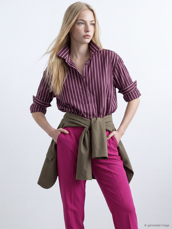 XSIDE Striped Oversize Women's Shirt