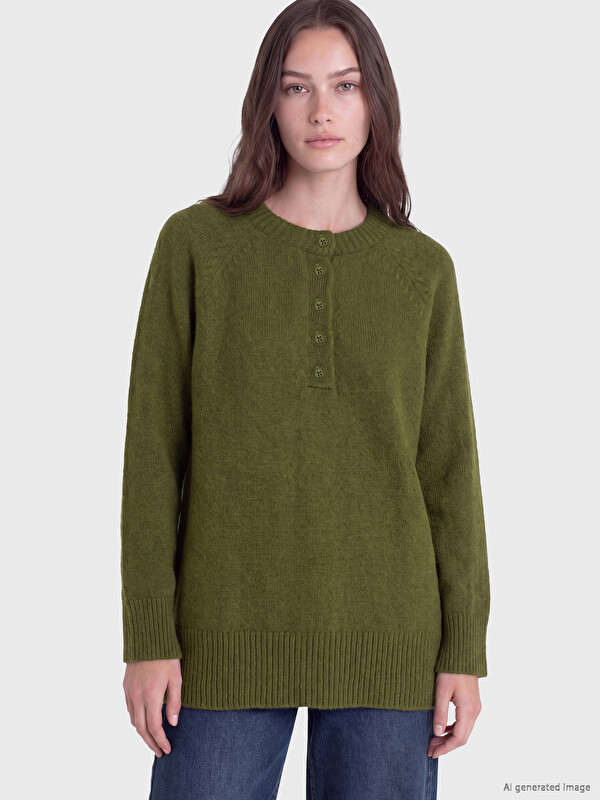 LCW Modest Bisiklet Yaka Kadın Triko Tunik