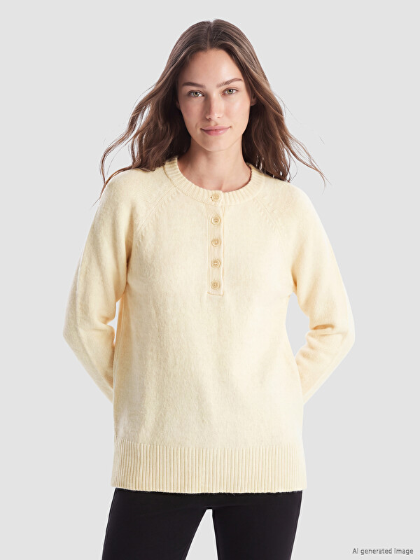 LCW Modest Bisiklet Yaka Kadın Triko Tunik