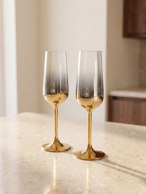 LCW HOME 2 Pack Footed Glass Glass Set 195 Ml